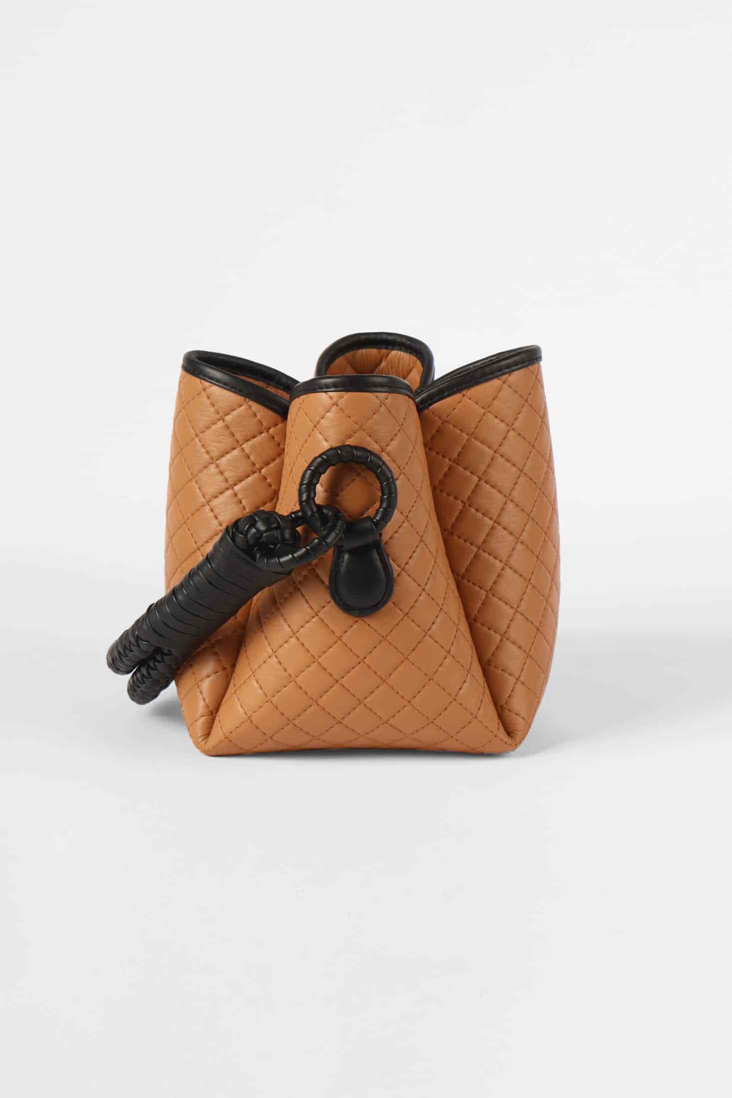 Tulip Mini Bucket Bag, Honey & Black - miniatura 3