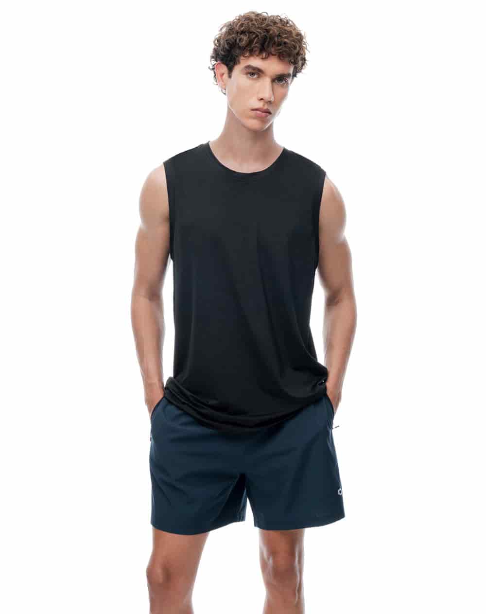 Pantaloneta deportiva azul hombre - miniatura 1