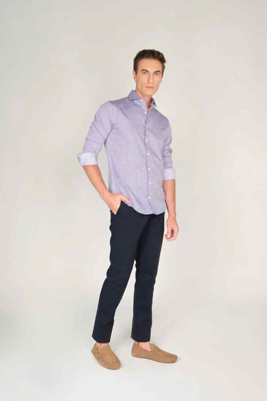 Pantalón Slim Fit Dril Azul Navy - miniatura 2