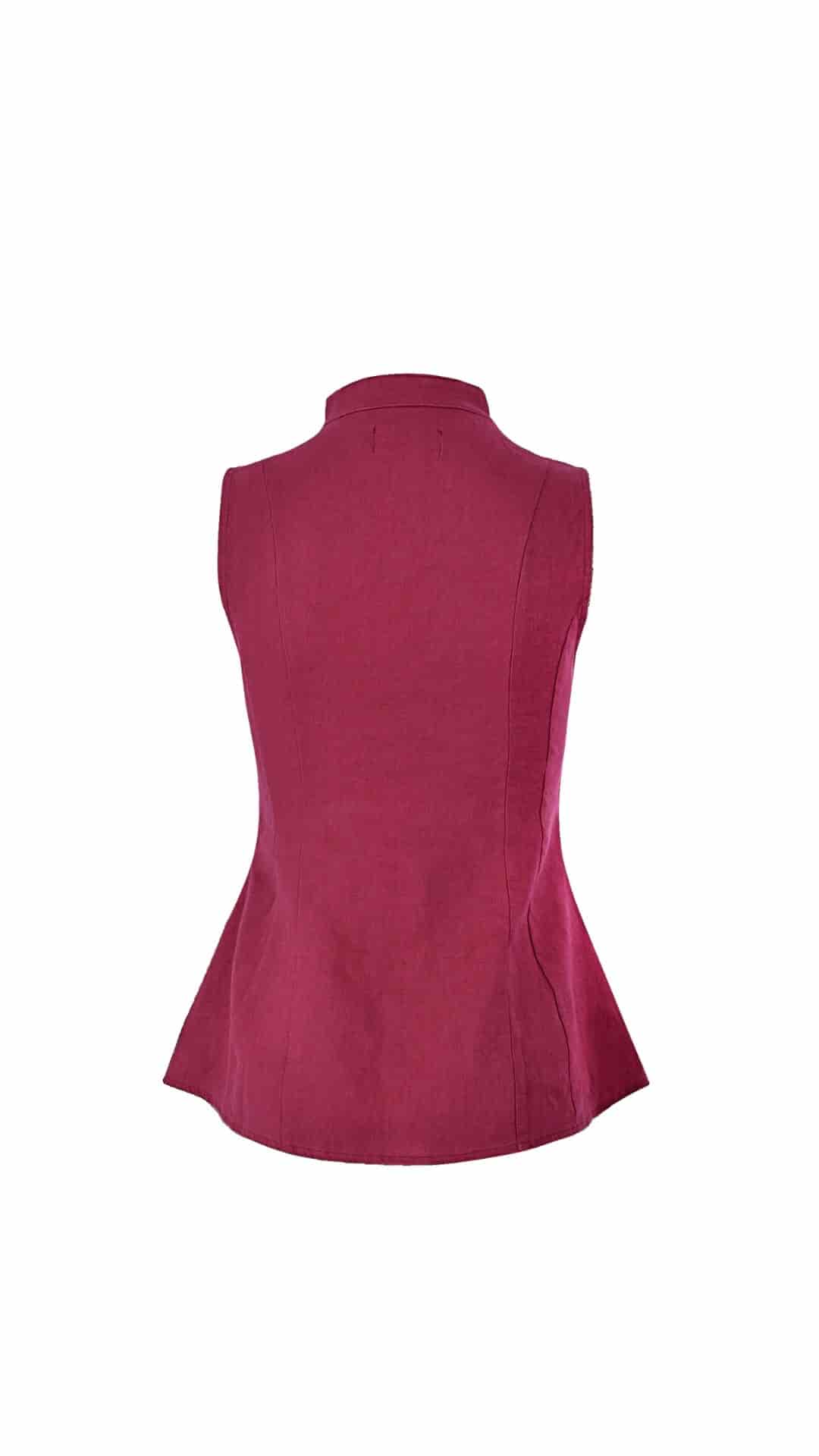 Top Nia de lino | Vino / Morado - miniatura 5