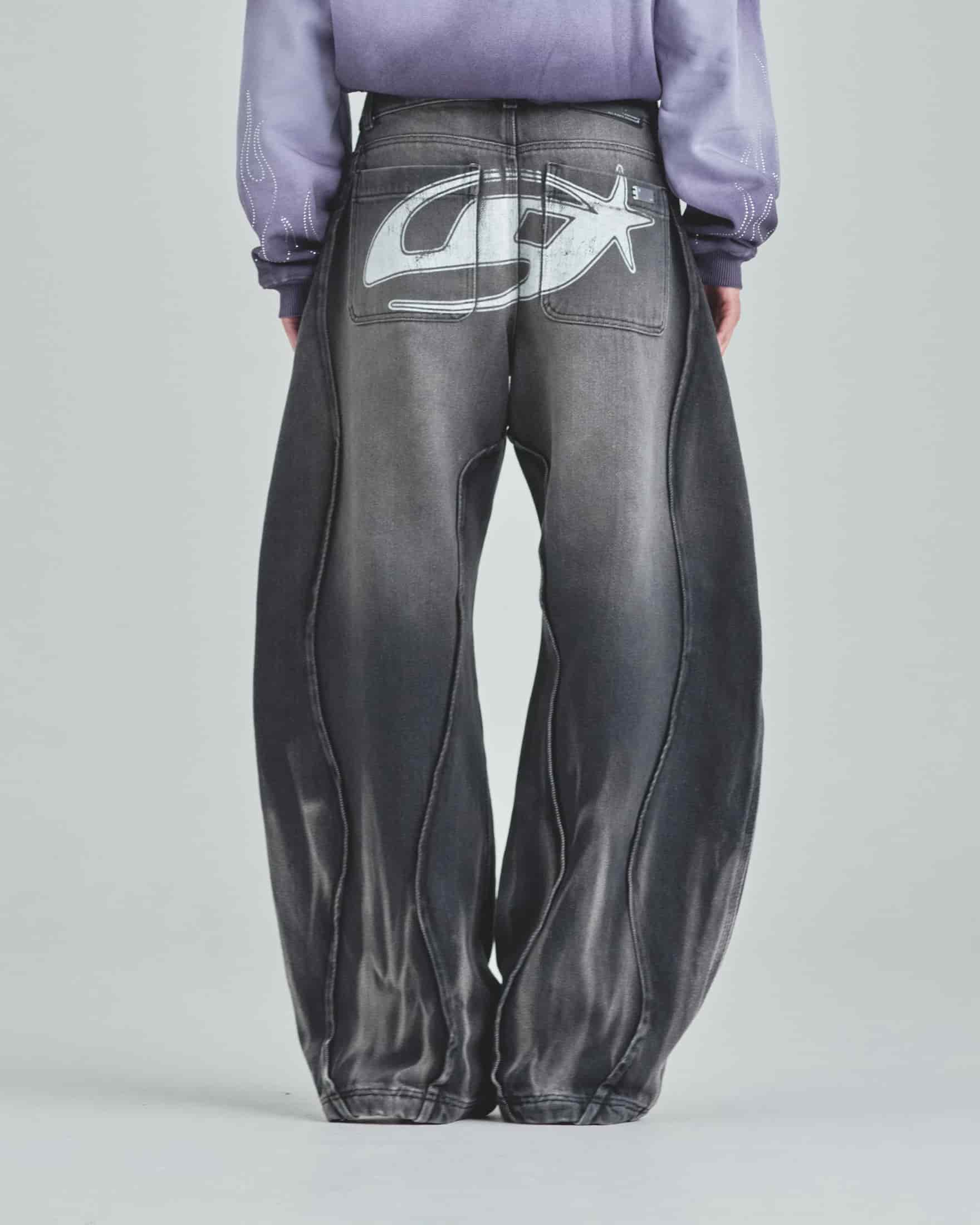 W Act 1 UG Star Barrel Vein Jean Washed Black - miniatura 7