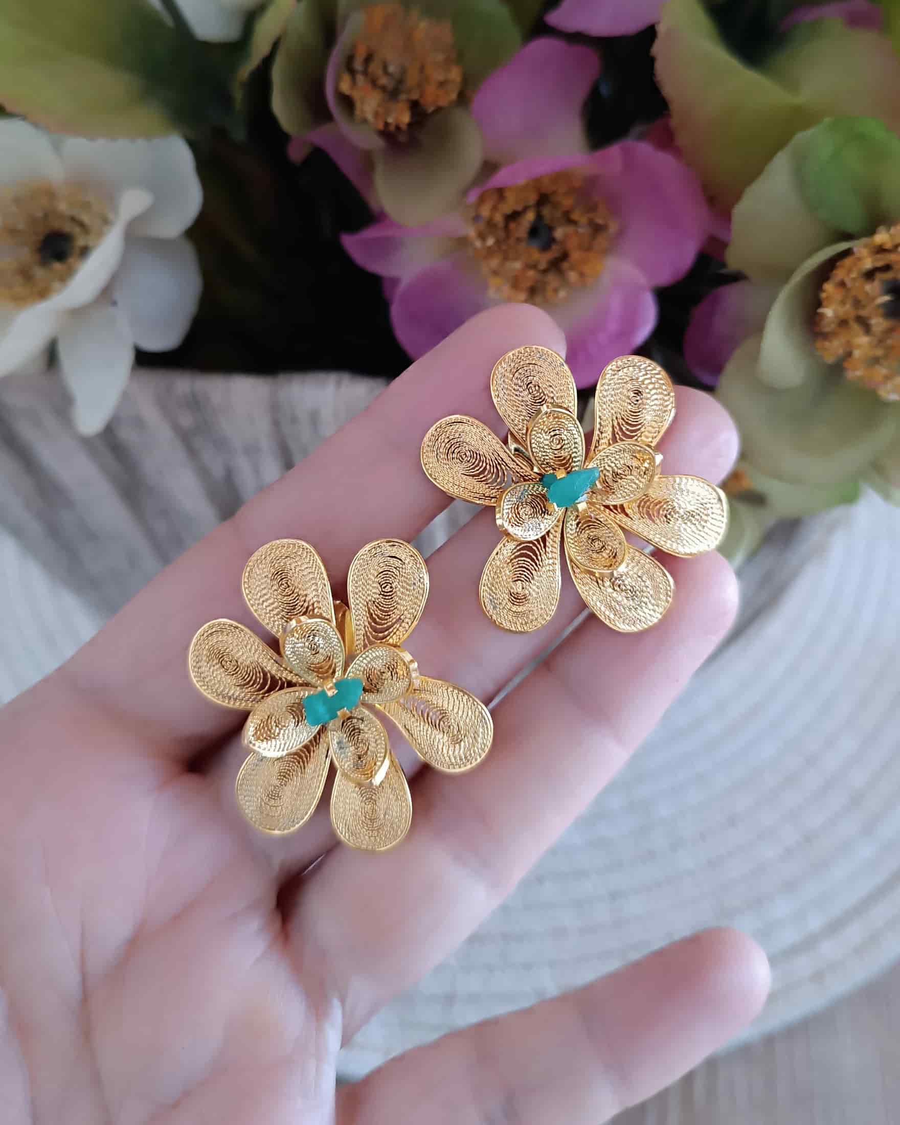 Aretes filigranay esmeralda, Brenda - miniatura 3