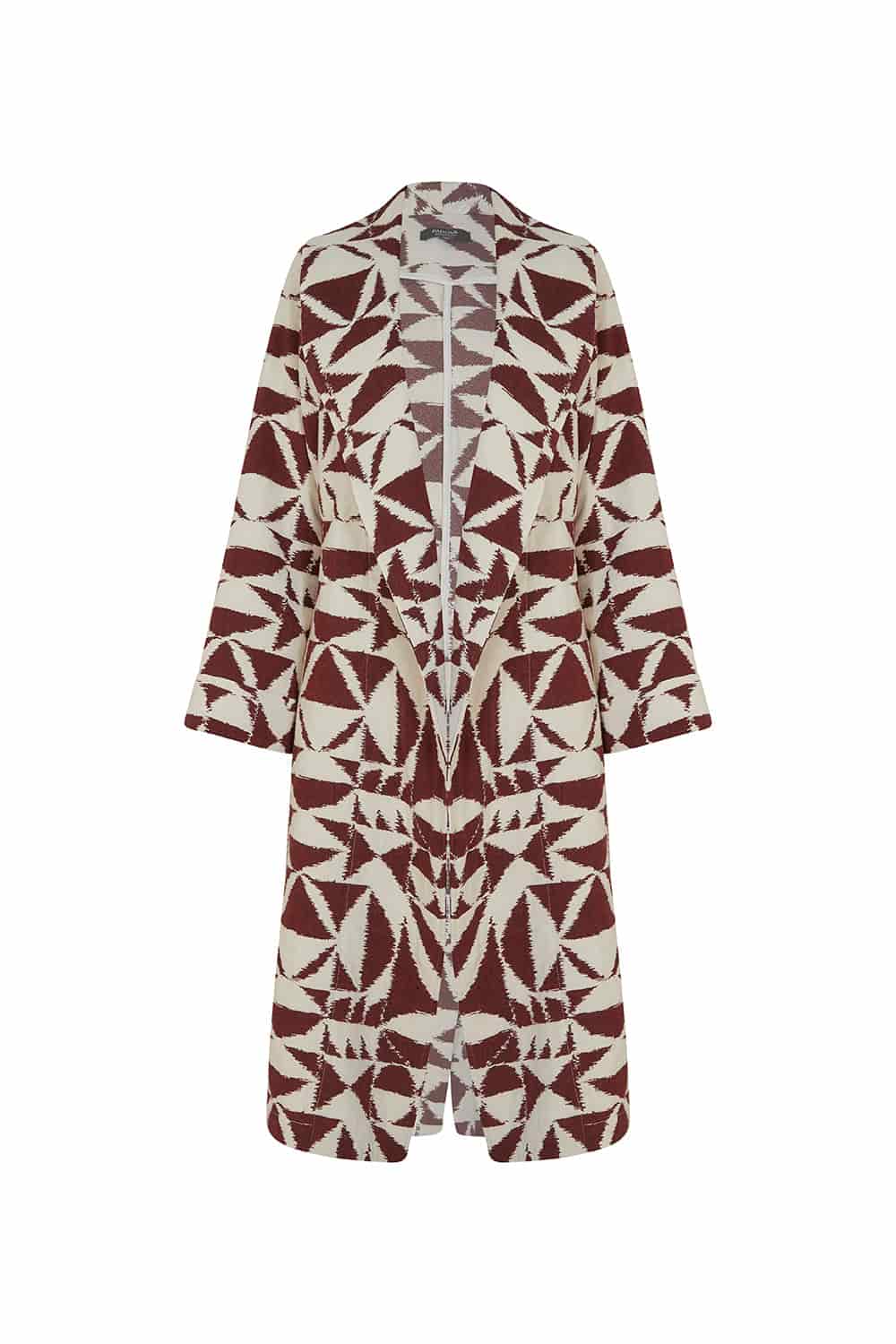 Sobretodo simbolismo magico jacquard vinotinto - miniatura 2