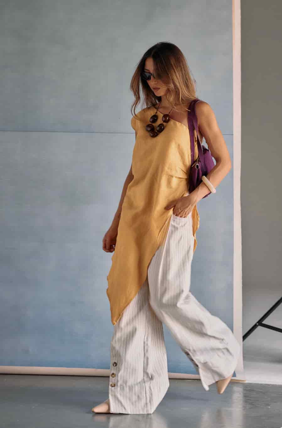 Tecoma Tunic Top de lino - miniatura 3