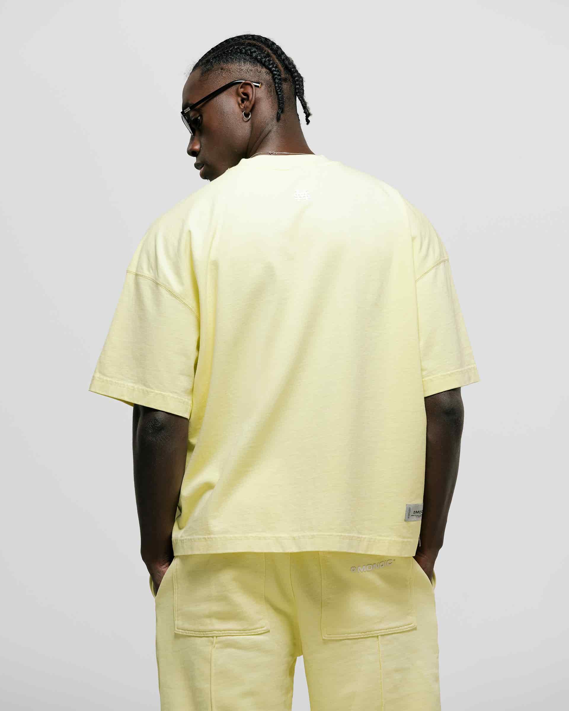 Camiseta Boxy Fit Básica V3 - Amarillo Pastel - miniatura 4