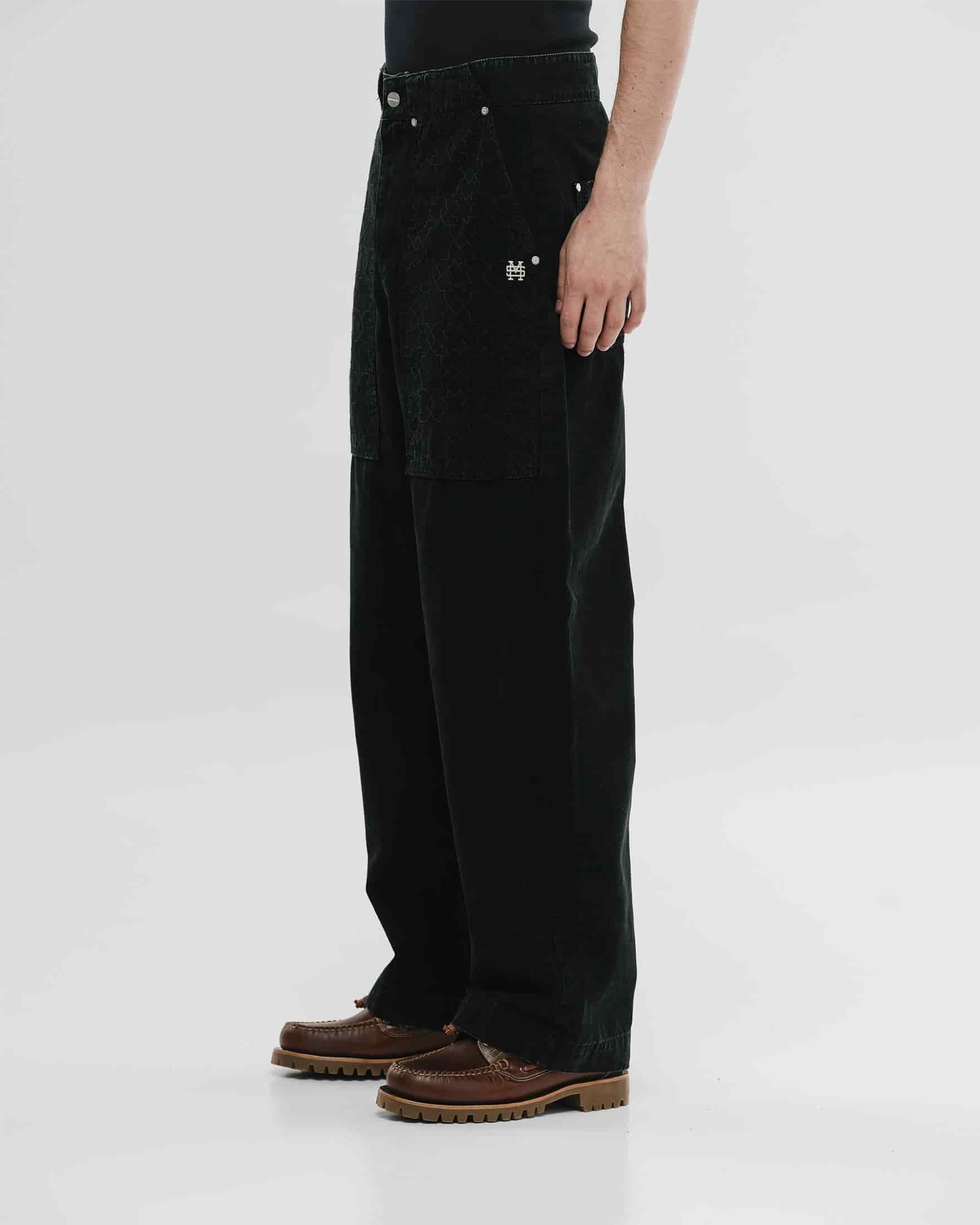 Wide Fit Chore Pants - Negro - miniatura 3