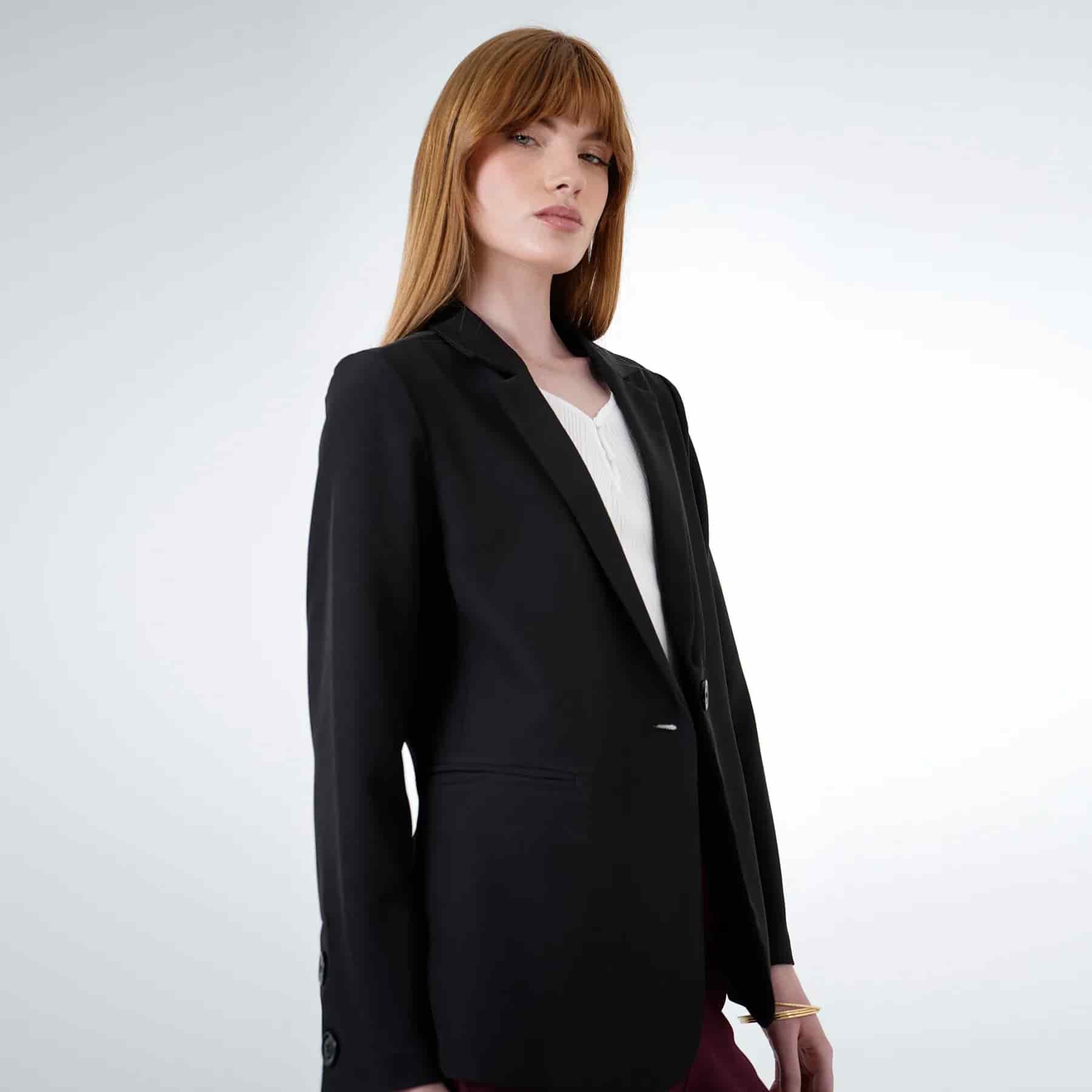 Chaqueta blazer básico con solapa y botones - miniatura 25