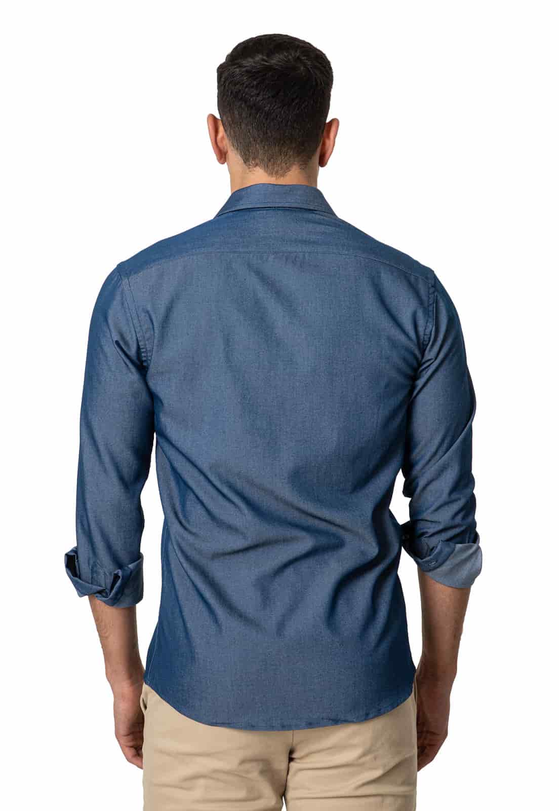 Camisa en Jean medio con bolsillo - miniatura 2