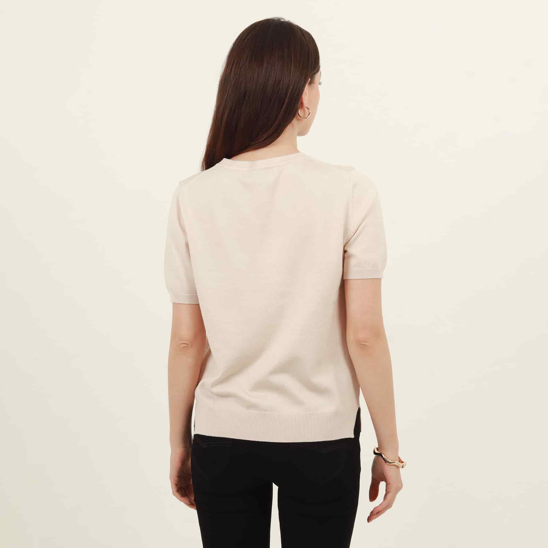 Sweater básico cuello redondo manga corta - miniatura 13