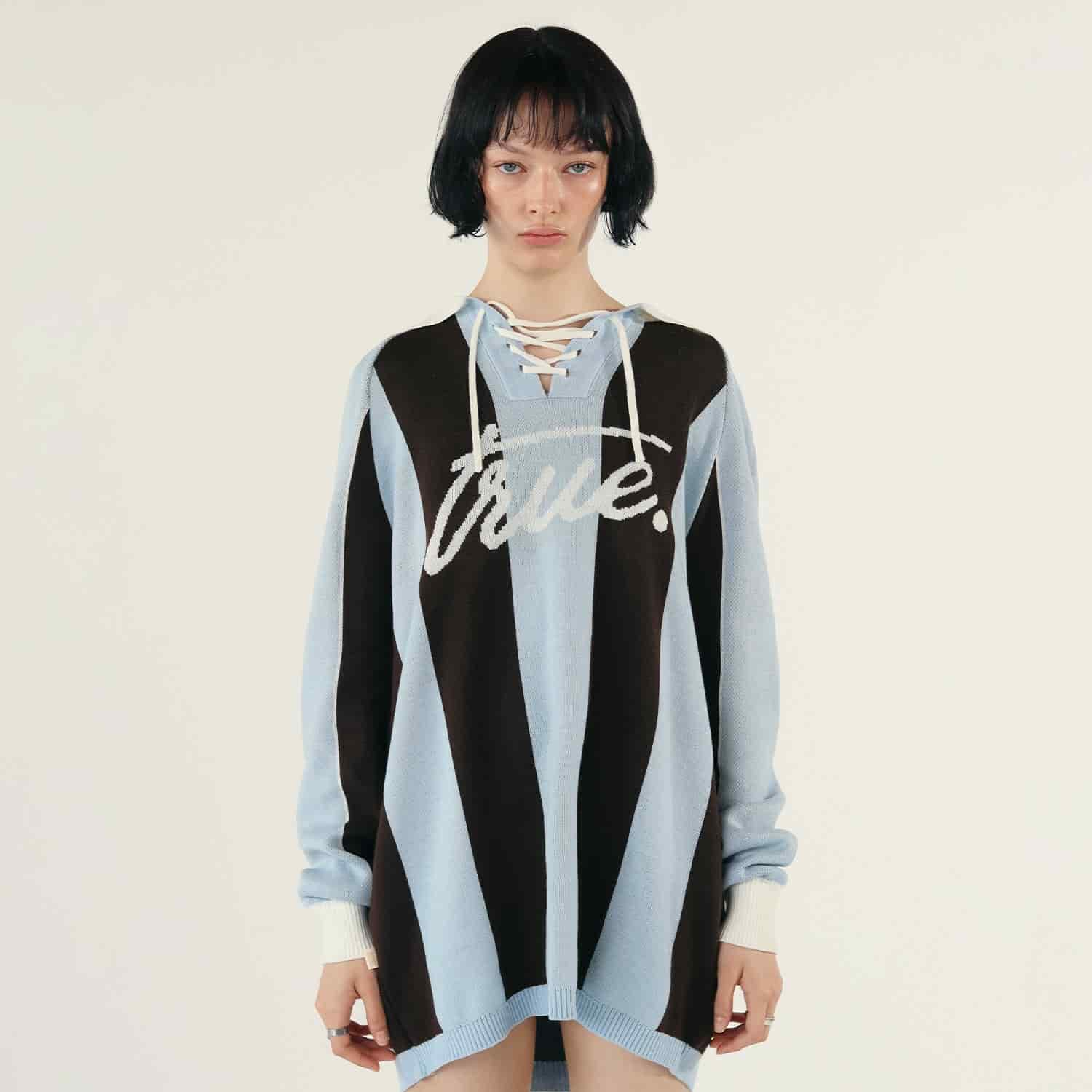 Striped Knit Polo - Blue - miniatura 7