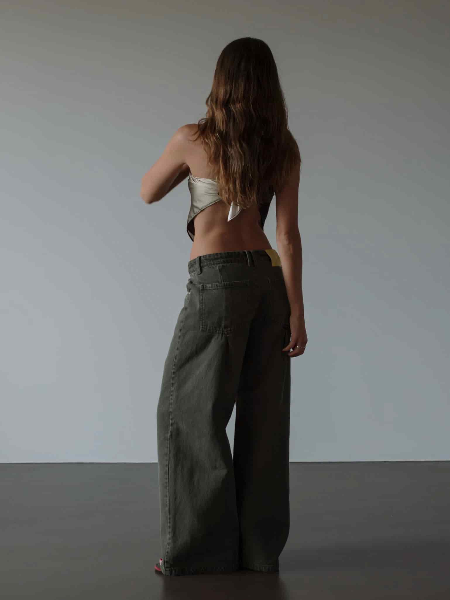 OVERSIZED BAGGY JEAN - OLIVE - miniatura 6