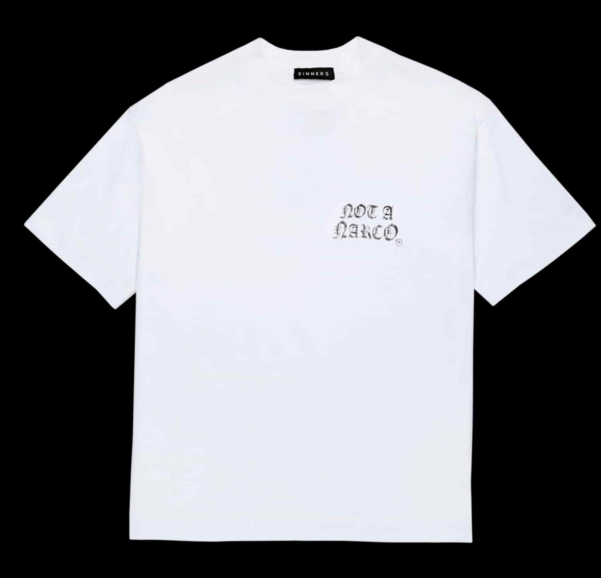 NOT A NARCO FW25 WHITE T-SHIRT - miniatura 1