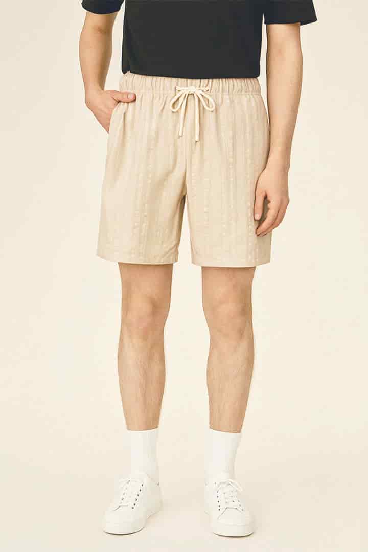 Short tejido beige - miniatura 1