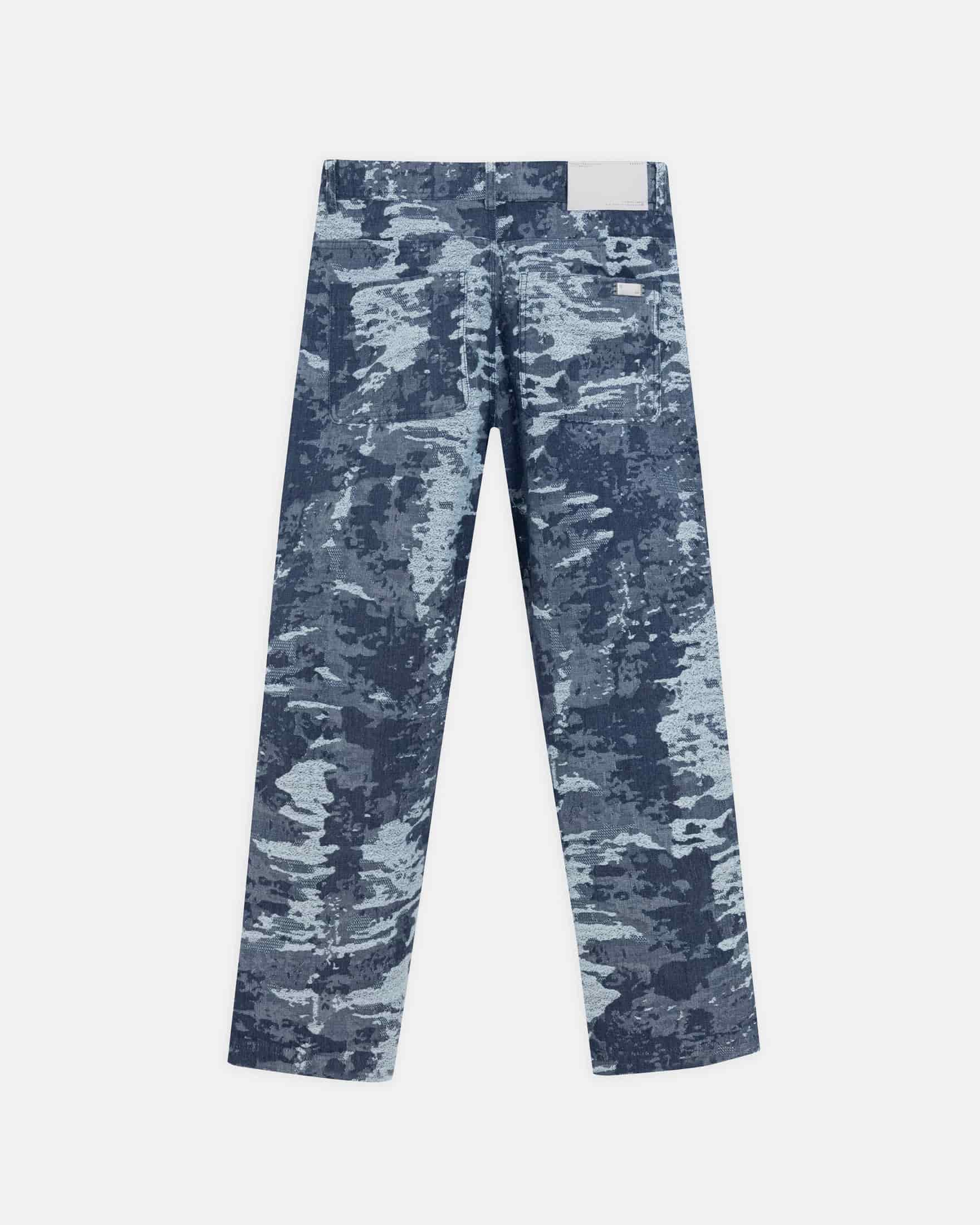 Capsule Basic Jacquard Wide Jeans Cammo Blue - miniatura 3