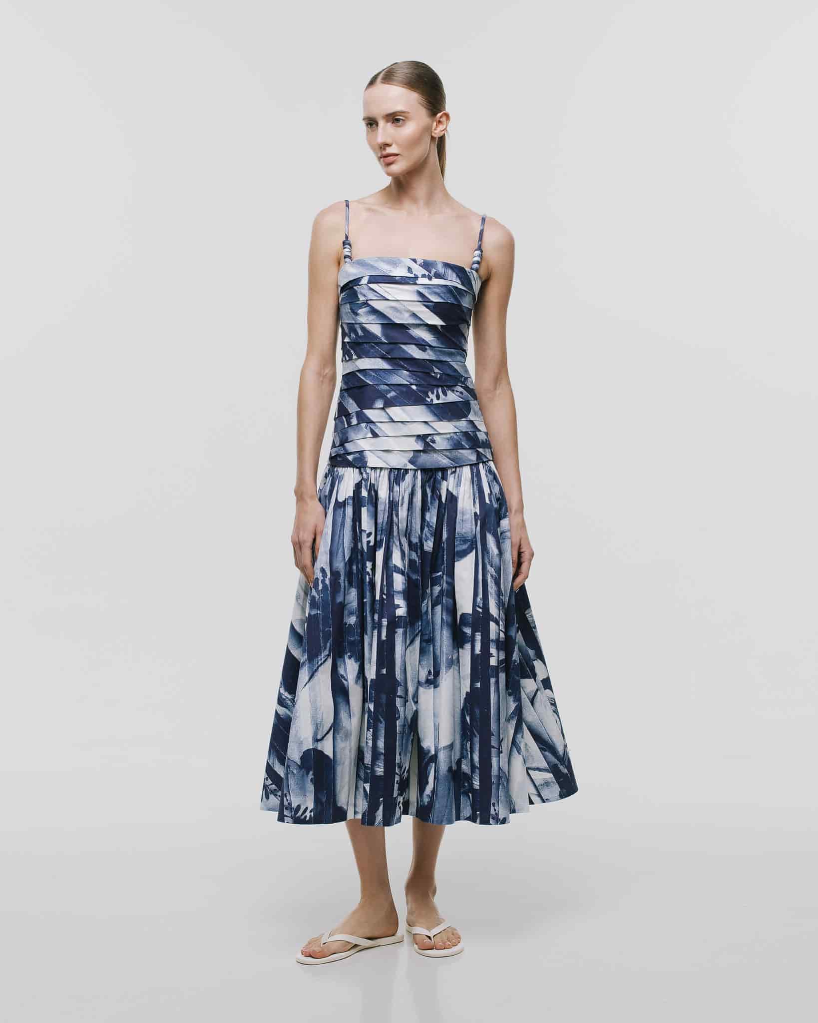'TRAZOS' MIDI DRESS - miniatura 3