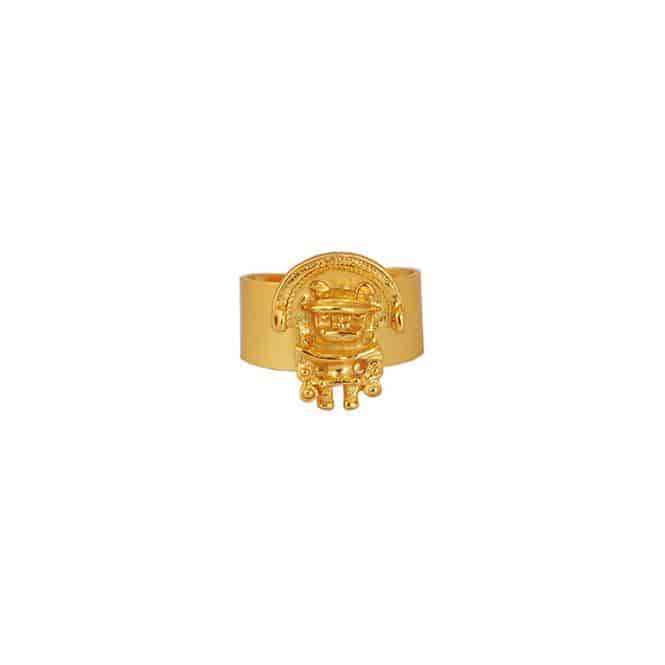 Anillo Zoomorfo con Aretes Tairona - miniatura 1