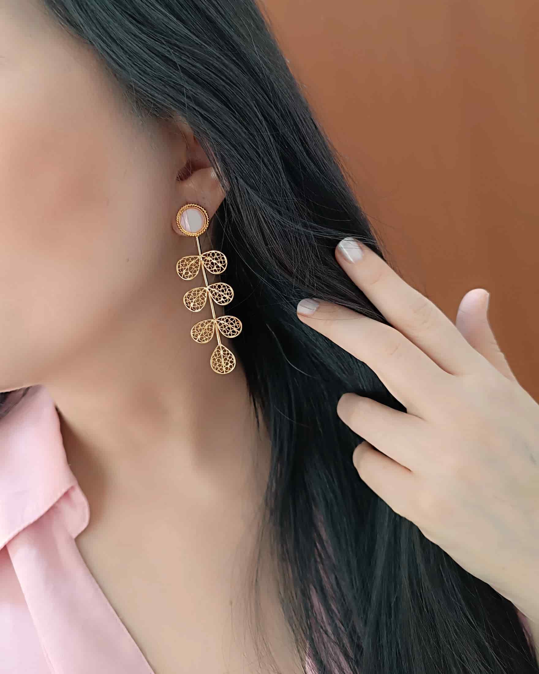 Aretes largos filigrana Hada - miniatura 5