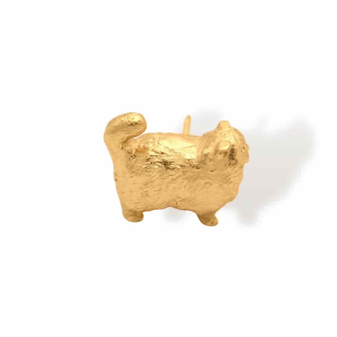 Pin de gato peludo cuerpo completo - miniatura 1