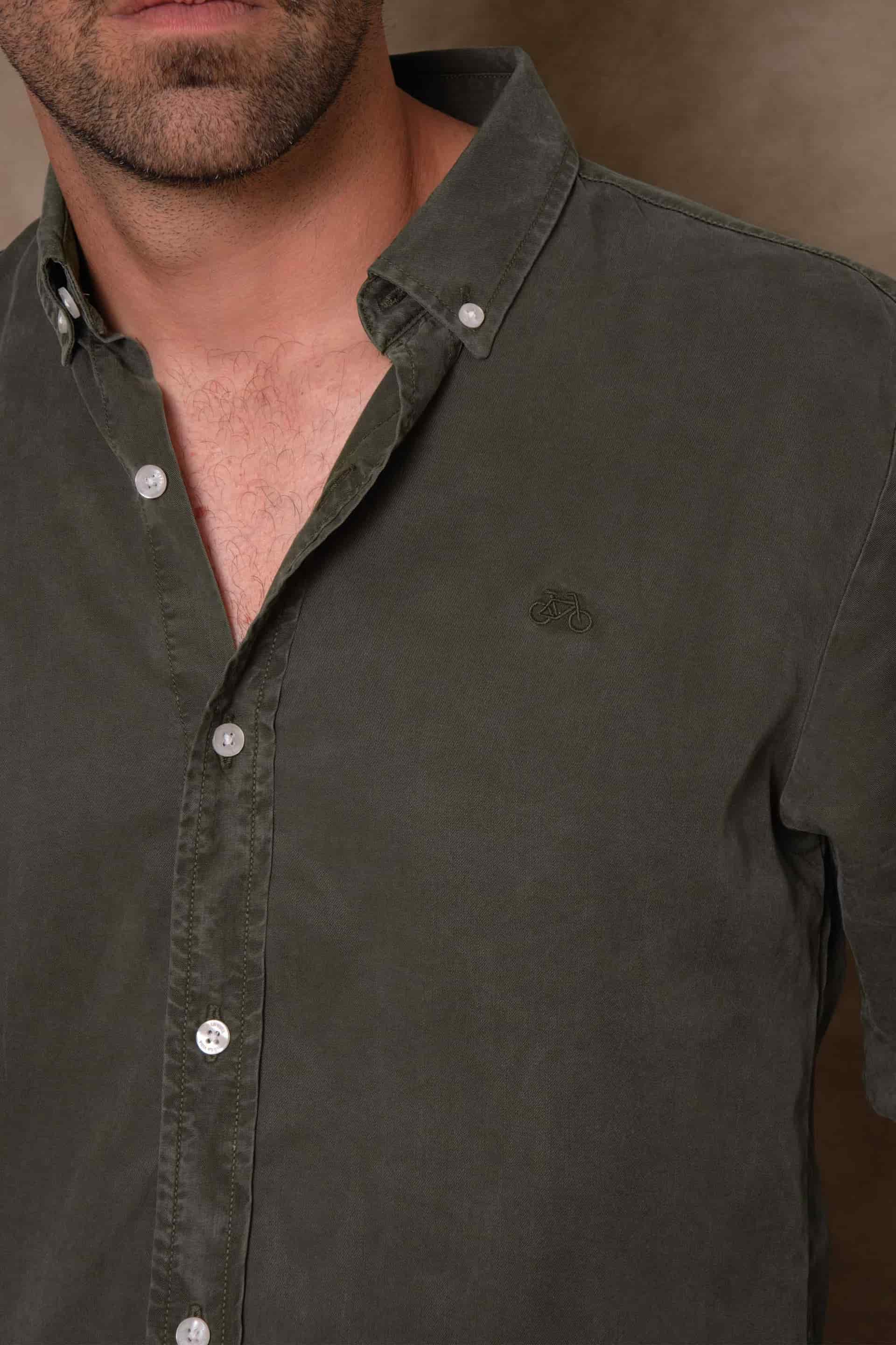 CAMISA LYOCELL NP OLIVE - miniatura 2