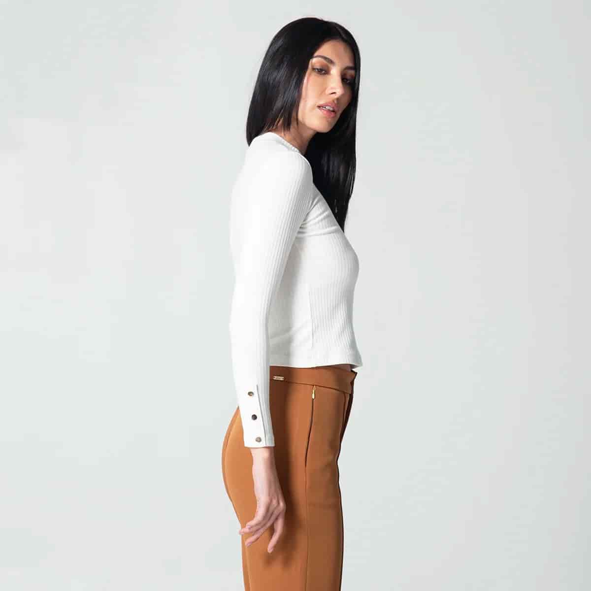 Blusa Cuello Alto Slim Amanda - miniatura 4