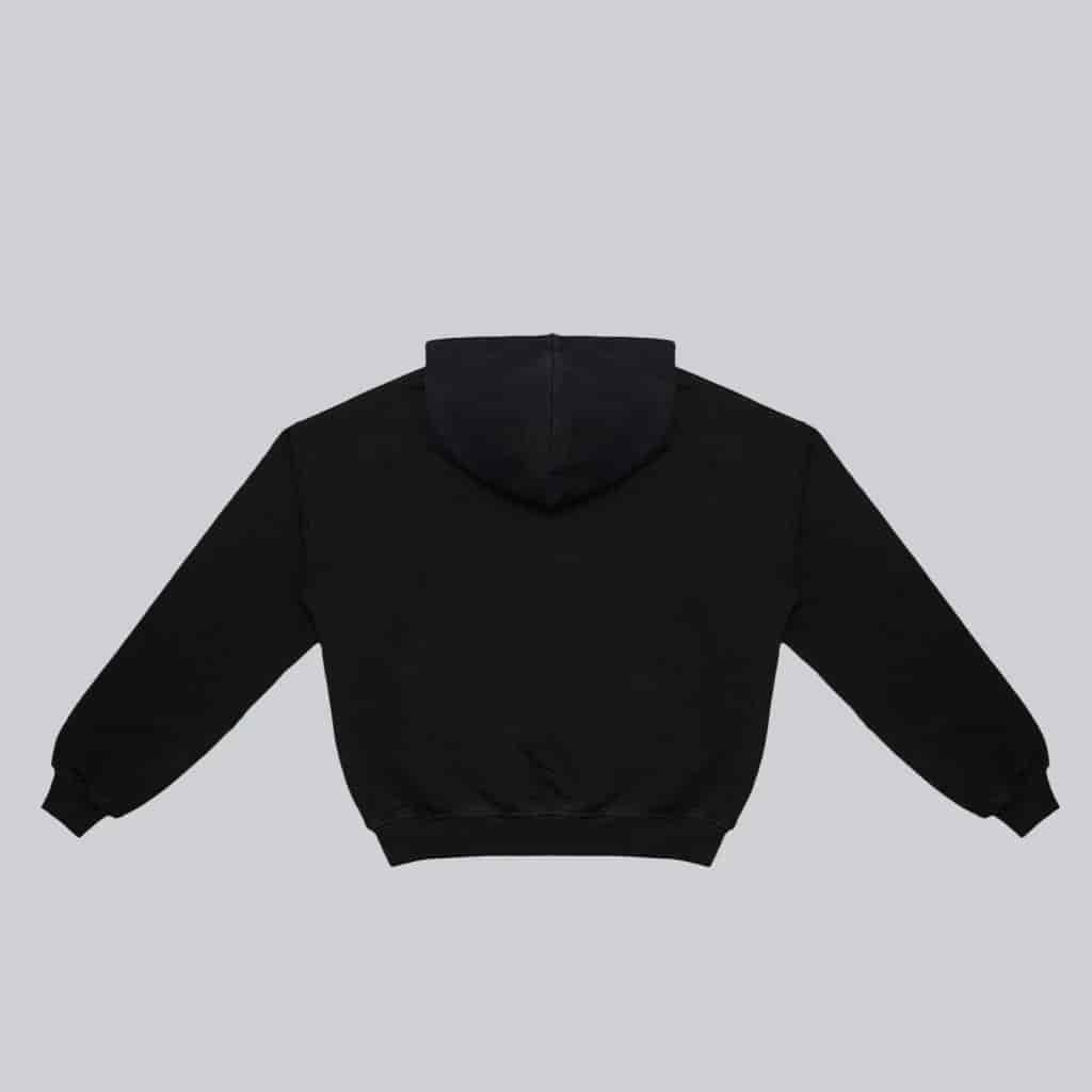 Hoodie BLOCK blanco sobre negro - miniatura 3