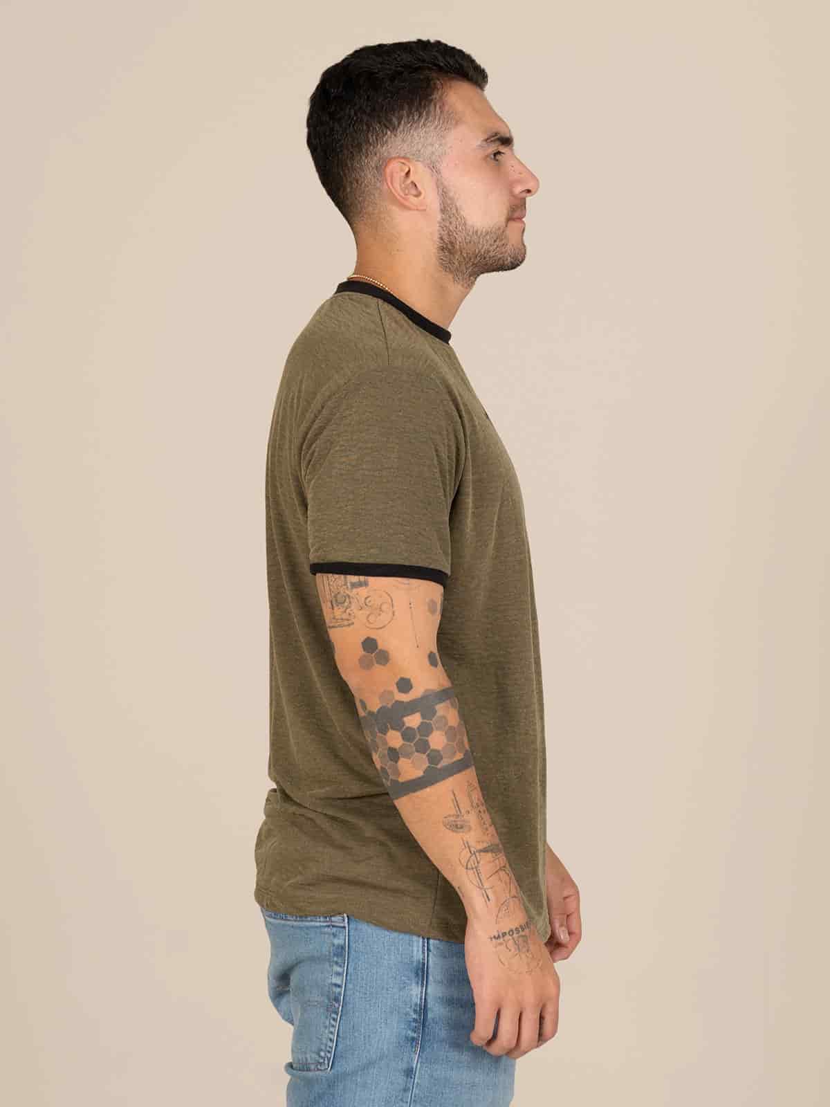 Camiseta hombre slim iza militar - miniatura 2