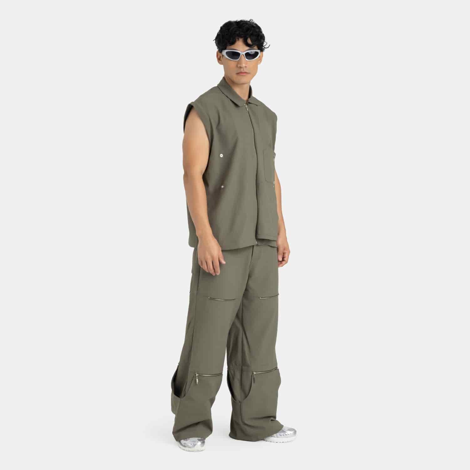 Convertible Utility Jacket Military Green - miniatura 3