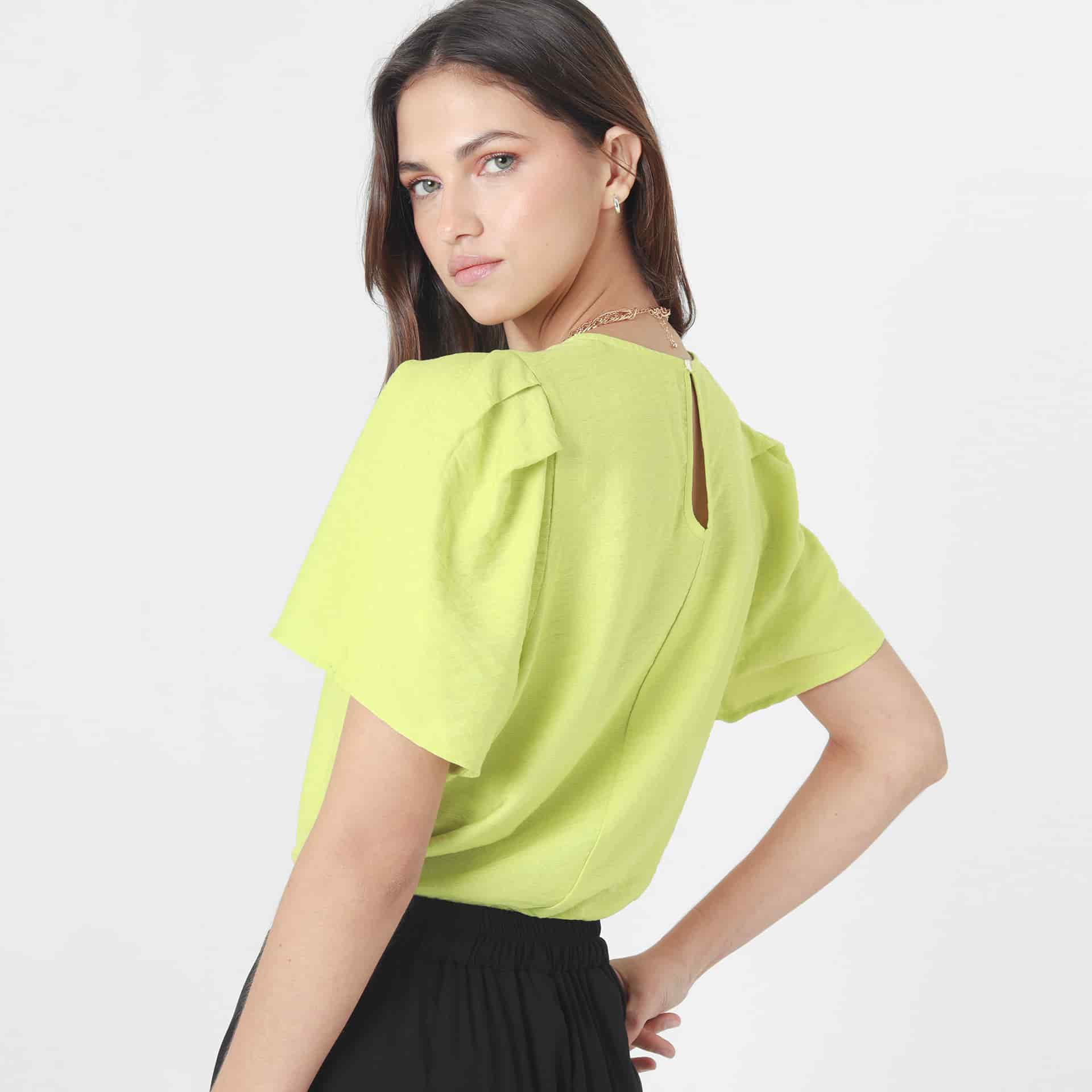 Blusa Cuello Redondo Manga Corta - miniatura 2