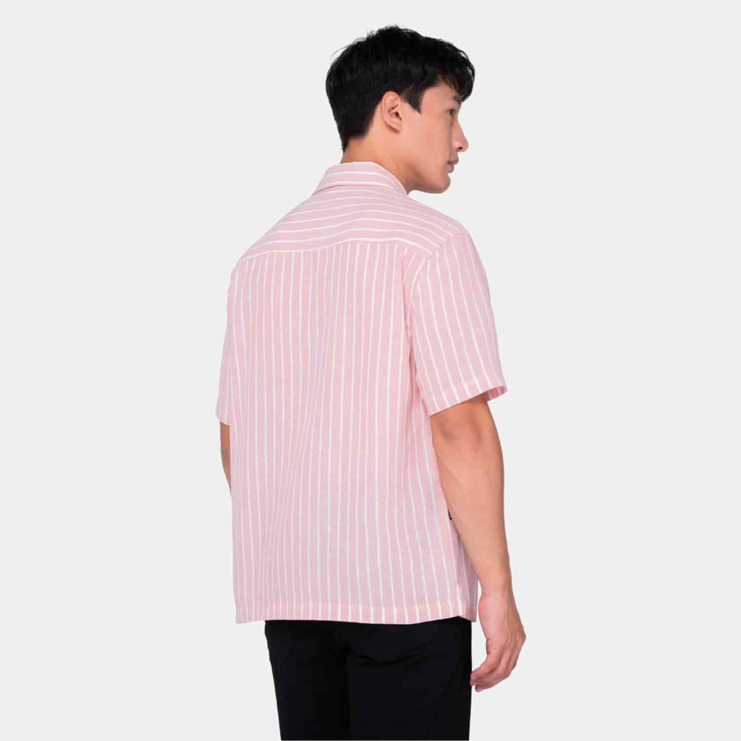 Vertical Stripes S/S Shirt Pink - miniatura 4