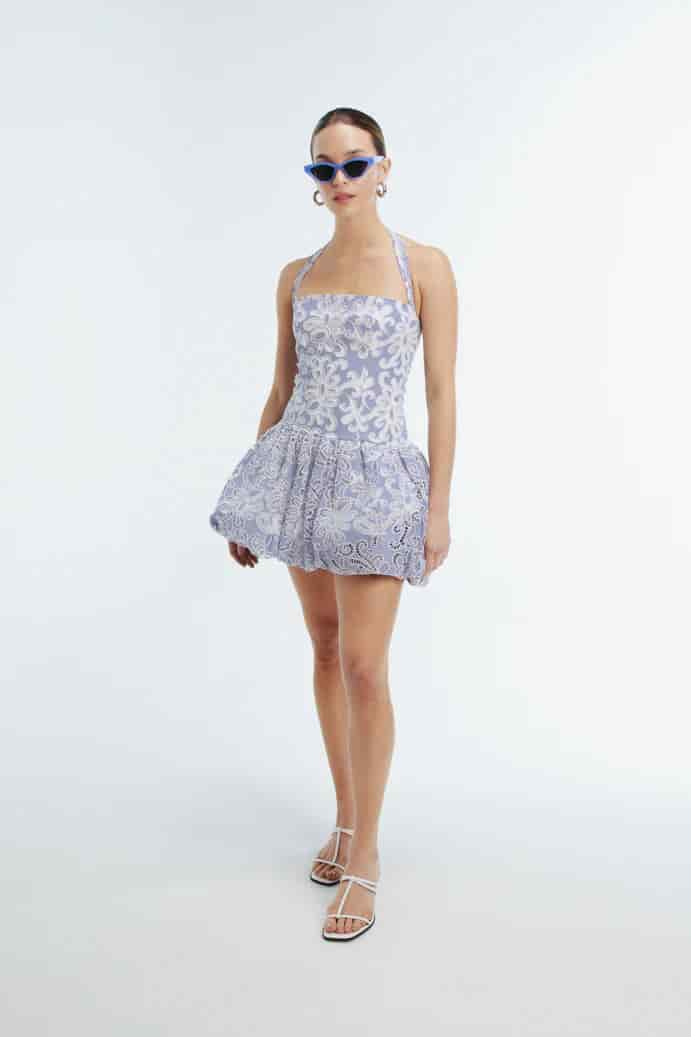 VICTORIA MINI DRESS BLUE - miniatura 3