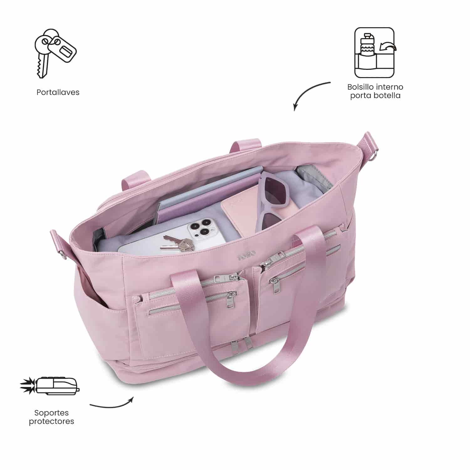 Bolso para Mujer Maxi Tote Grande Porta PC 16" Rosado - miniatura 6