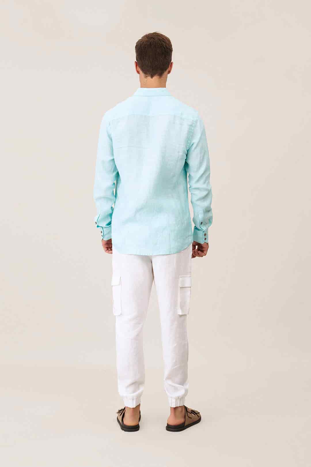 Linen Shirt Basicos Renovados Ondademar Men - miniatura 2