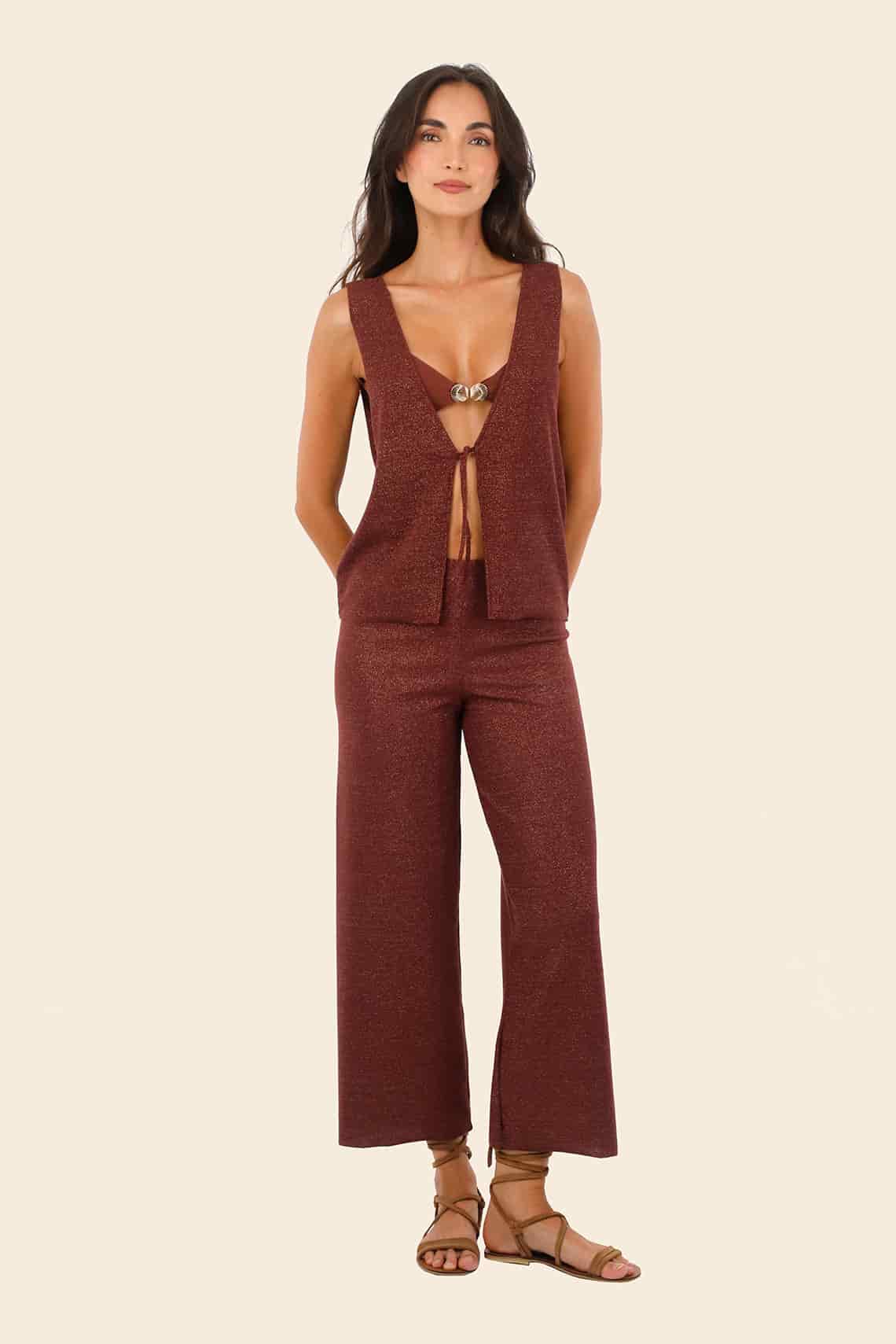 Textured Barn Red Cove Vest - miniatura 3