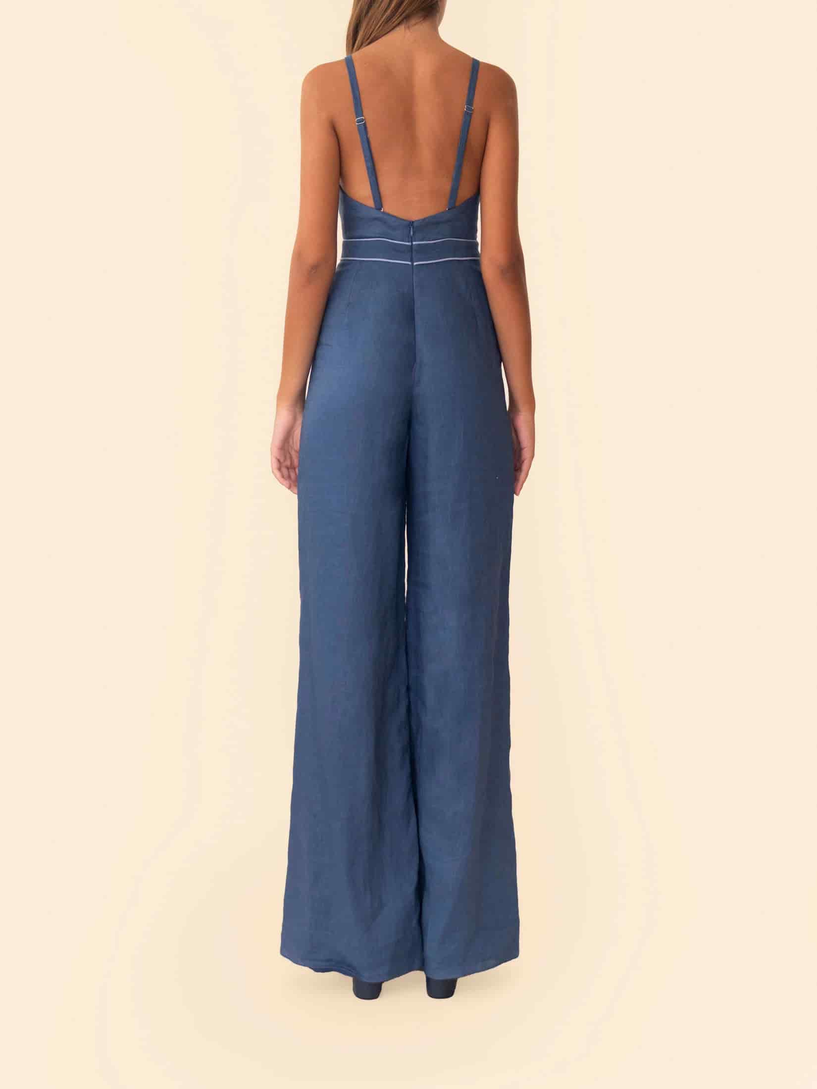ELIA JUMPSUIT NAVY - miniatura 4