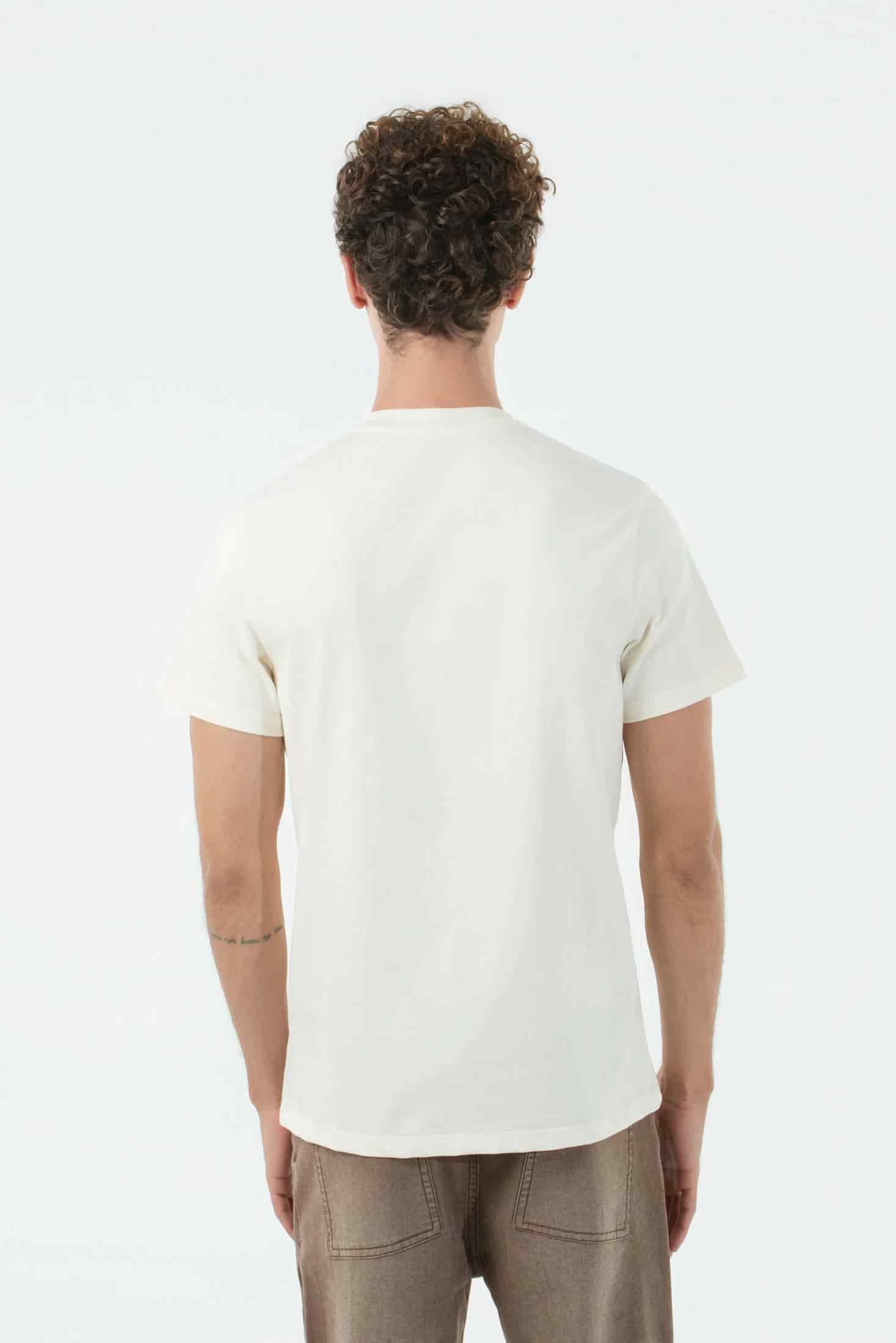 CAMISETA ESPECIAL ESTAMPADO LOCALIZADO COLOR IVORY - miniatura 3