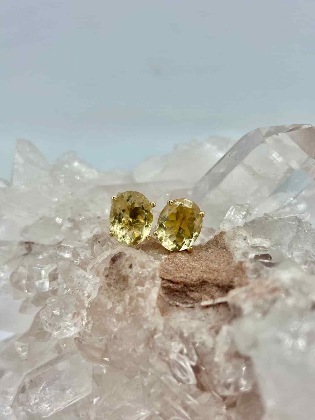 Aretes Citrino Oro 18K - miniatura 1