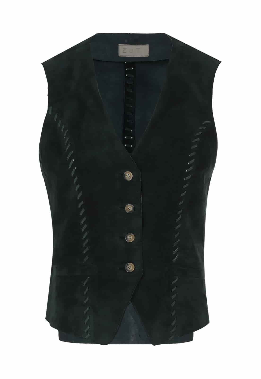 CHARLIE SUEDE TAILORED V-NECK VEST - miniatura 1
