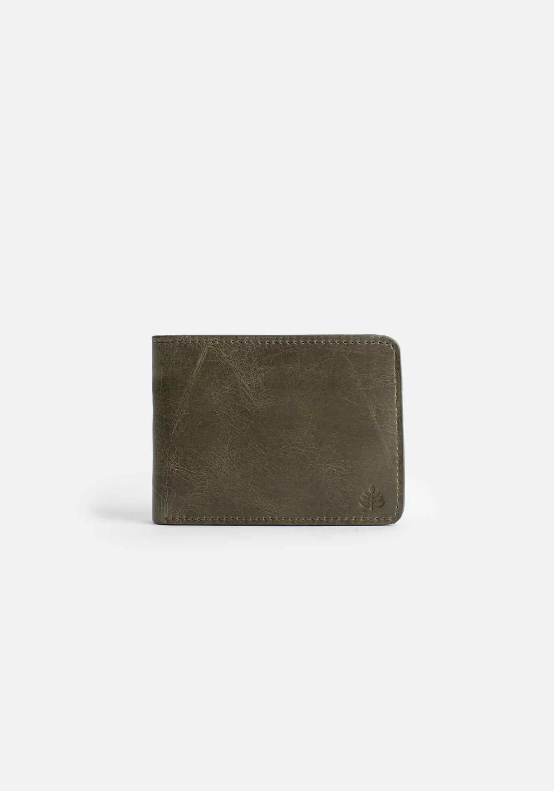 Billetera Fargo Verde Olive Int Cognac - miniatura 1