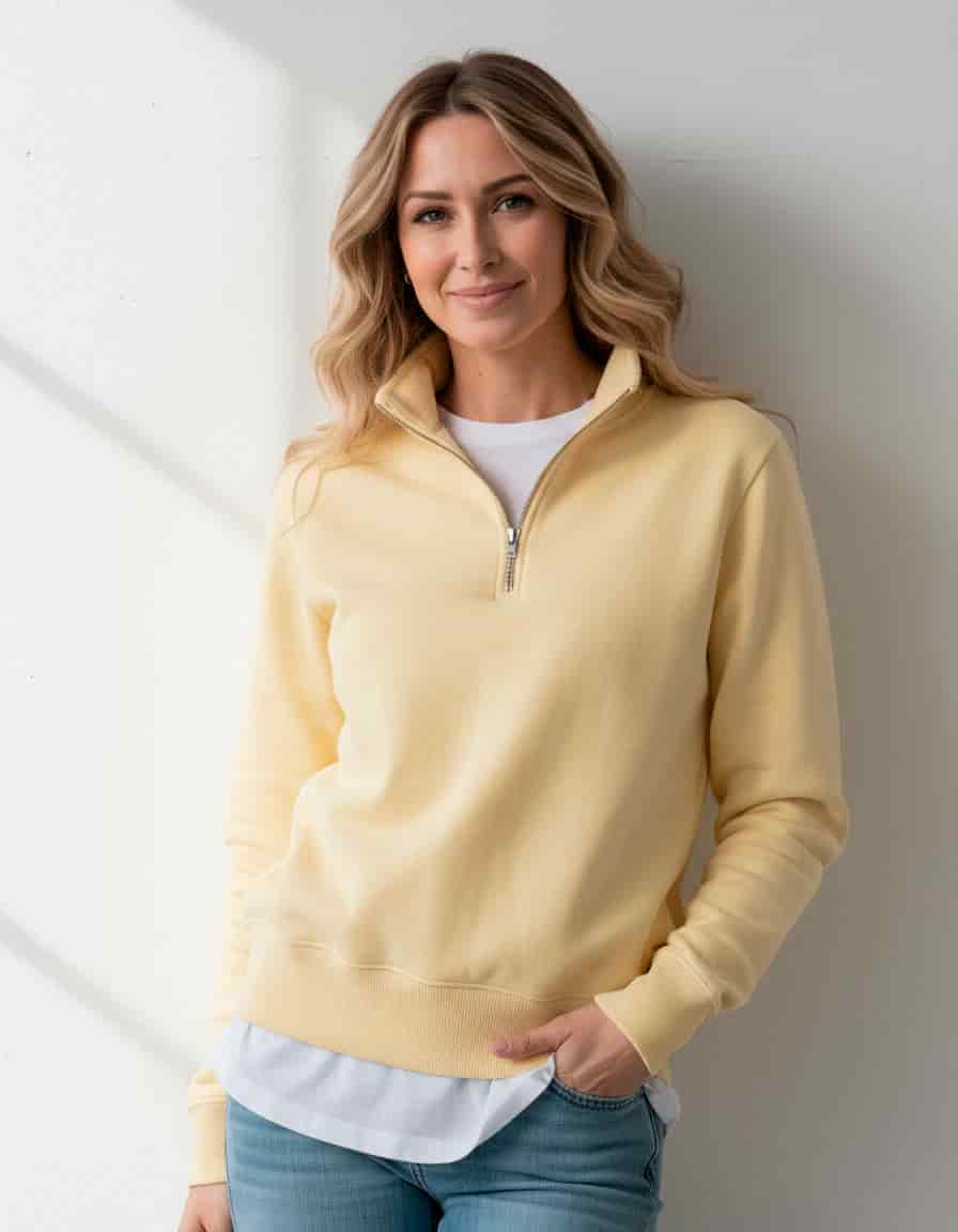 Buzo Cuello alto Mujer Amarillo Sunshine - miniatura 3