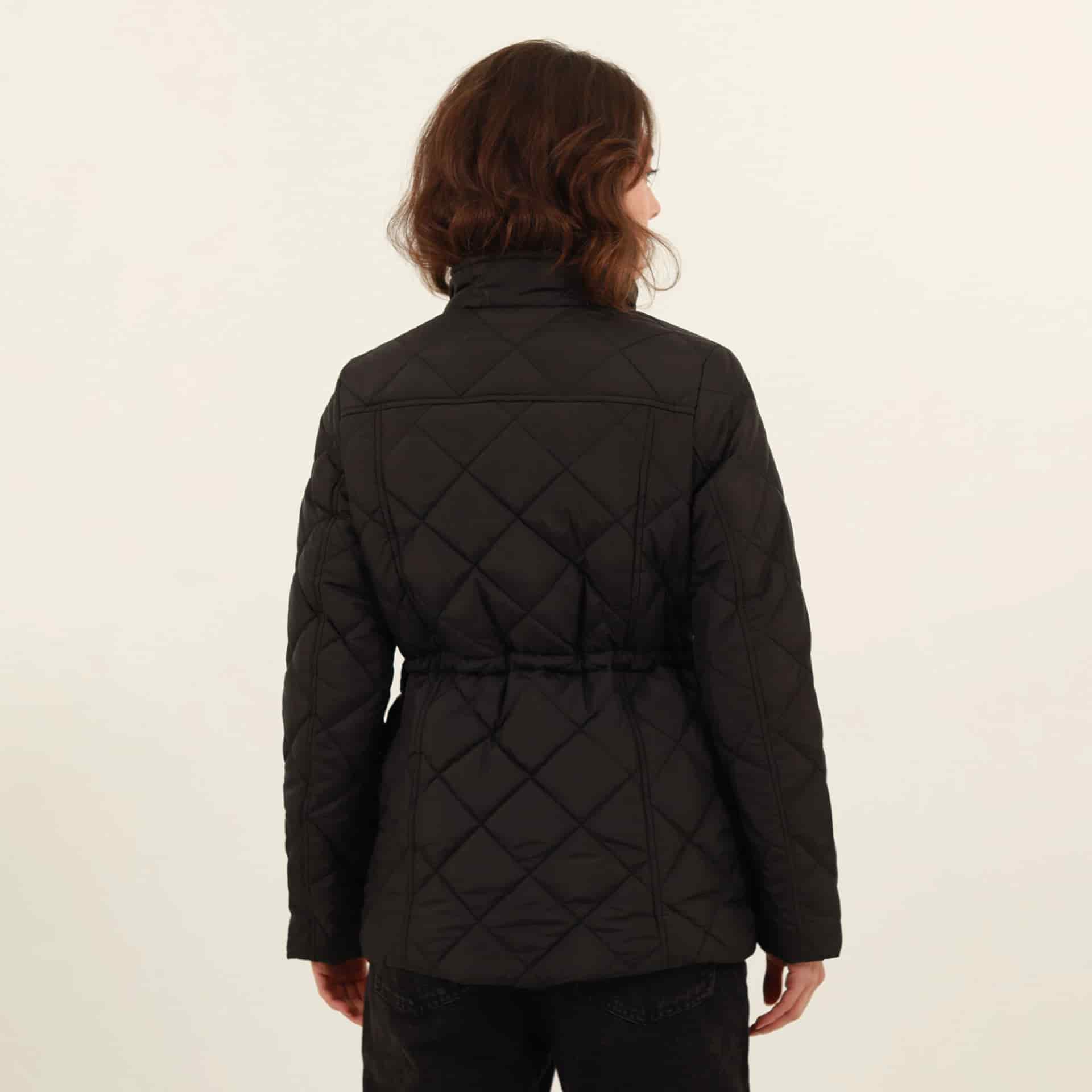 Chaqueta larga acolchada con ajuste en cintura - miniatura 5
