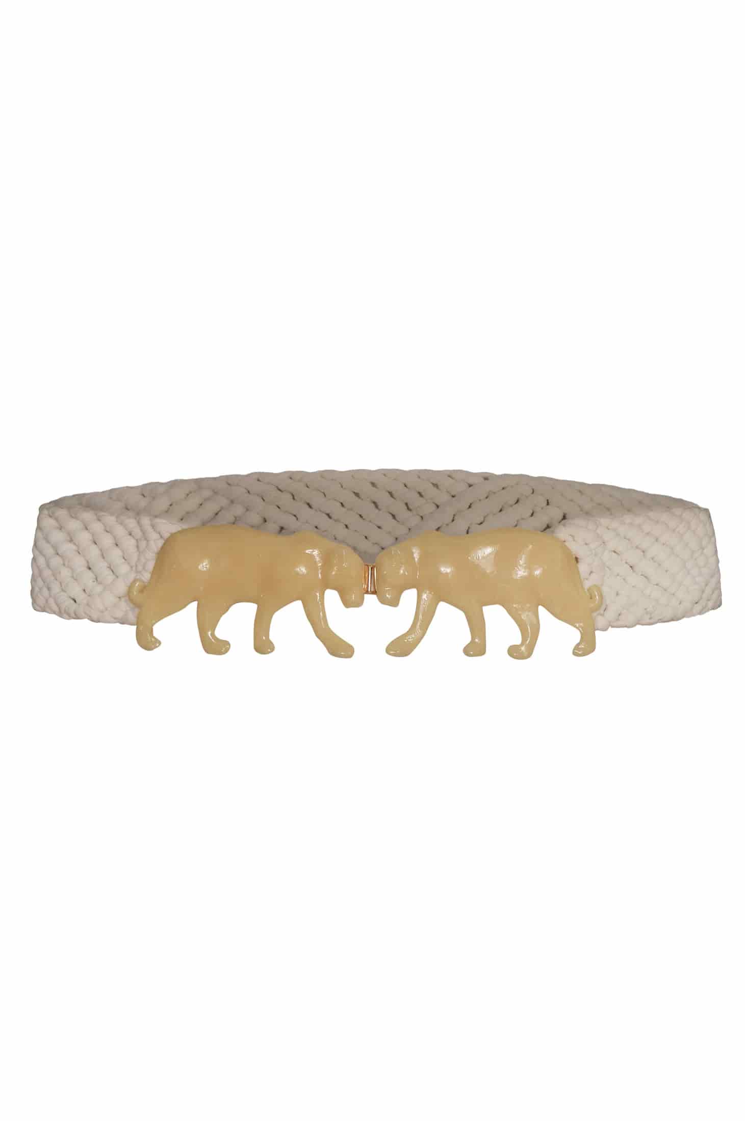 Jaguar Braided Belt / Ivory - miniatura 1