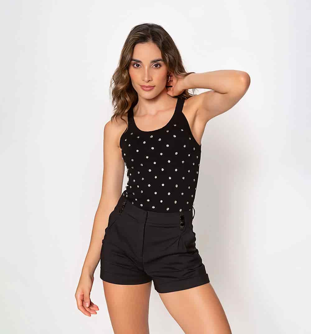 Blusa cristales rombos - miniatura 2
