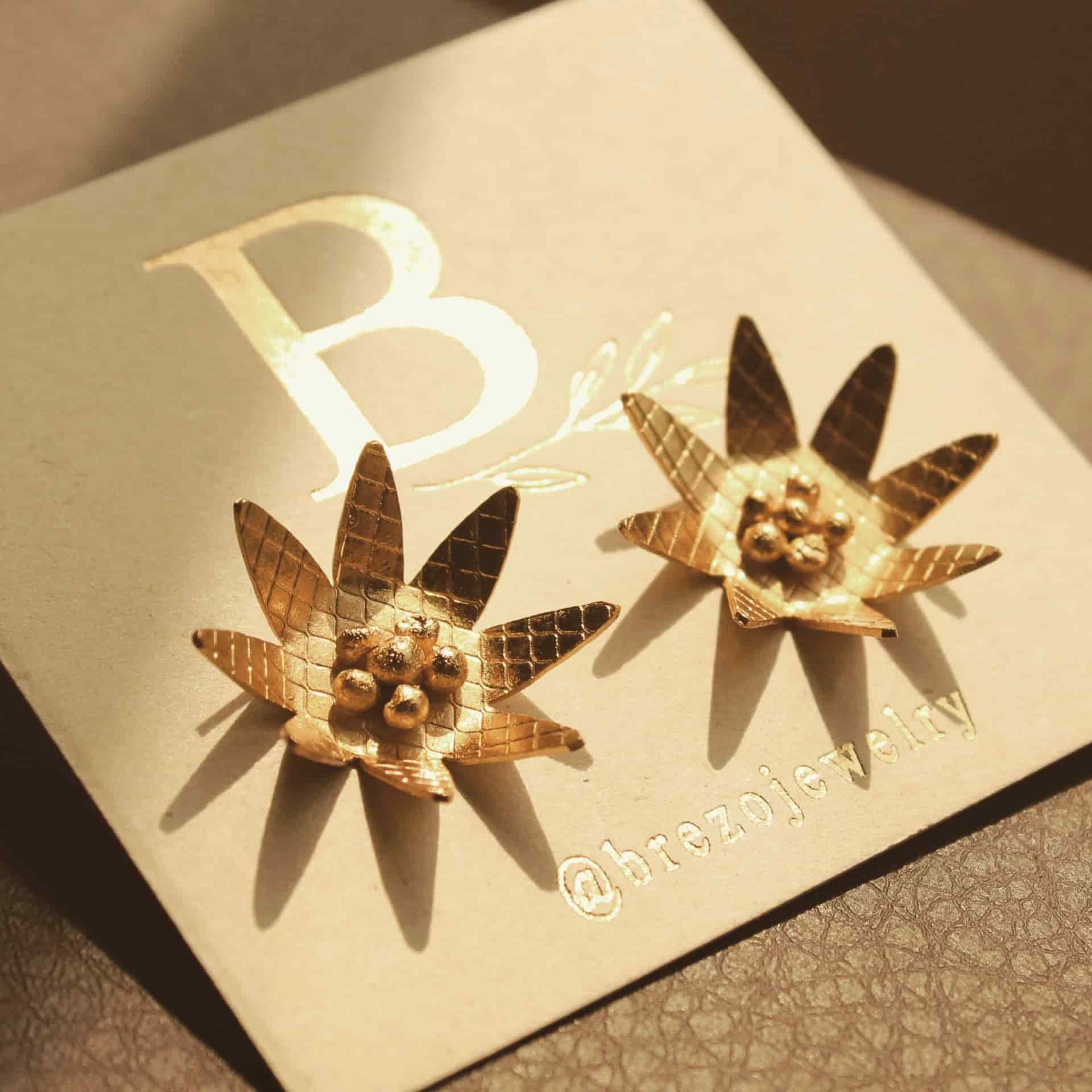 Aretes flor arabis pequeña - miniatura 3