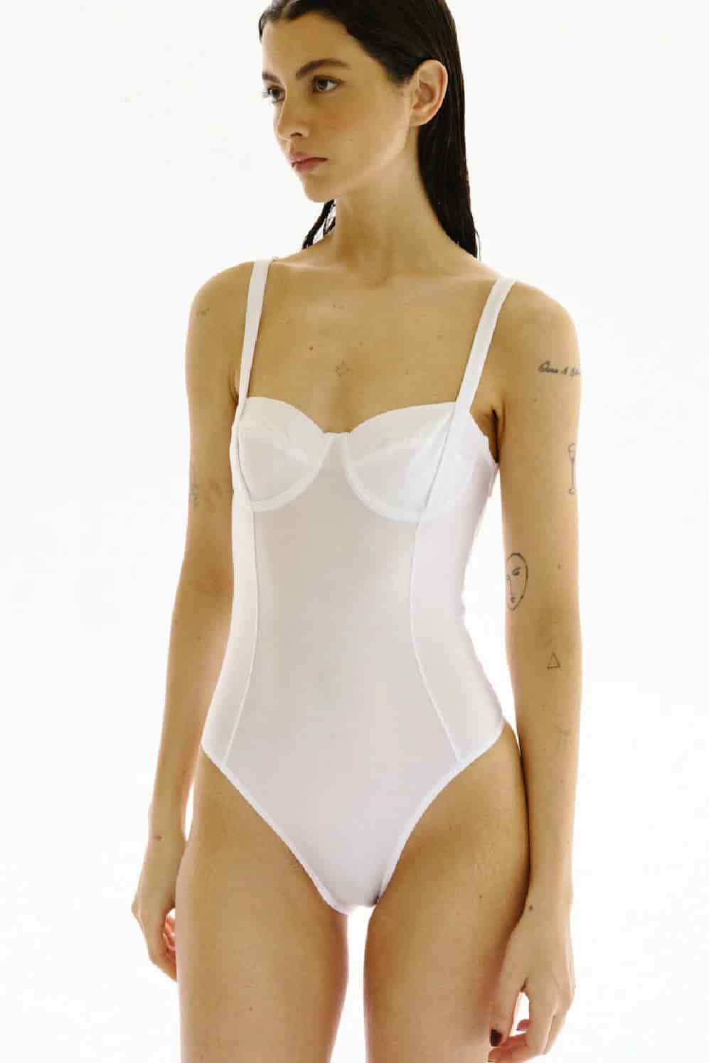 WHITE BODYSUIT - miniatura 1