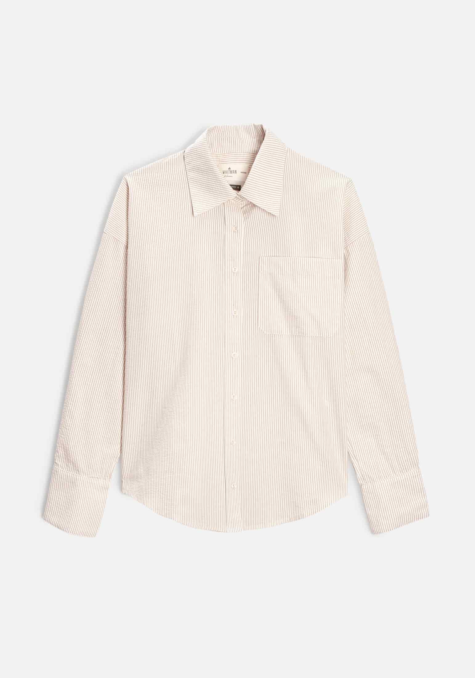Camisa M Antonella Rayas Marfil - Beige - miniatura 1