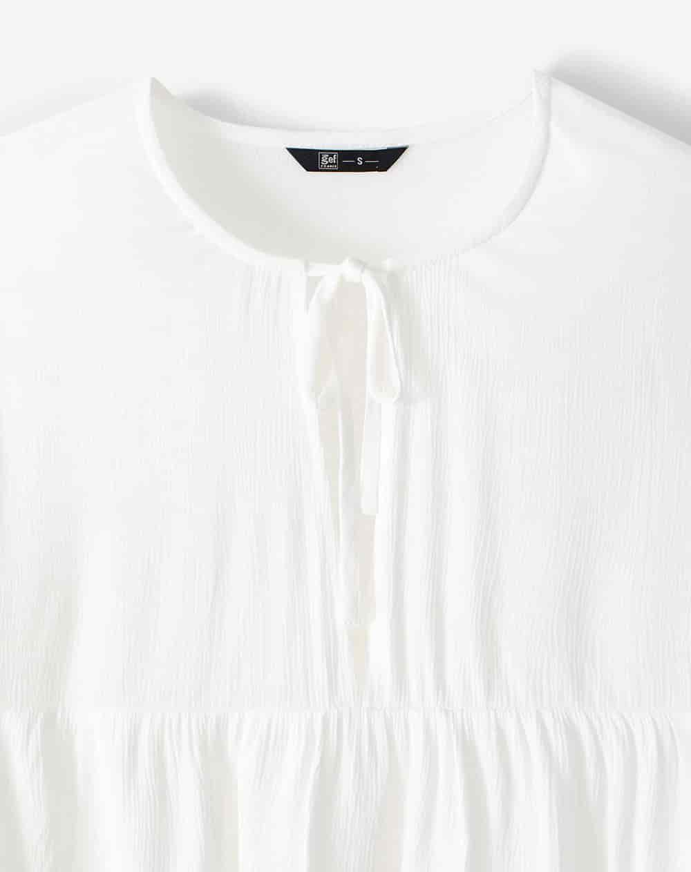 Camisa oversized manga larga blanca mujer - miniatura 6