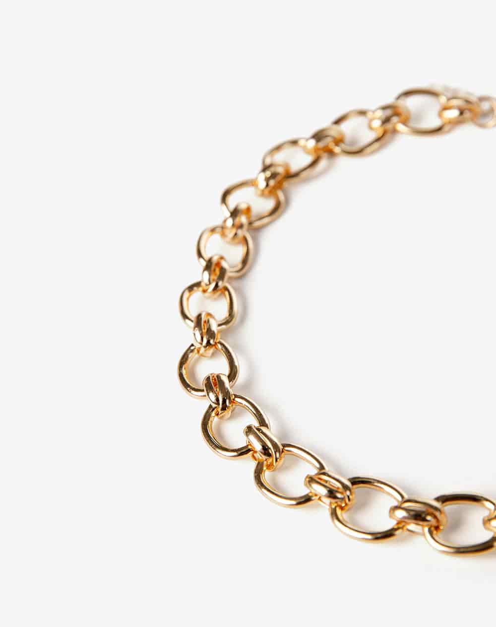 Collar de eslabones dorado mujer - miniatura 3