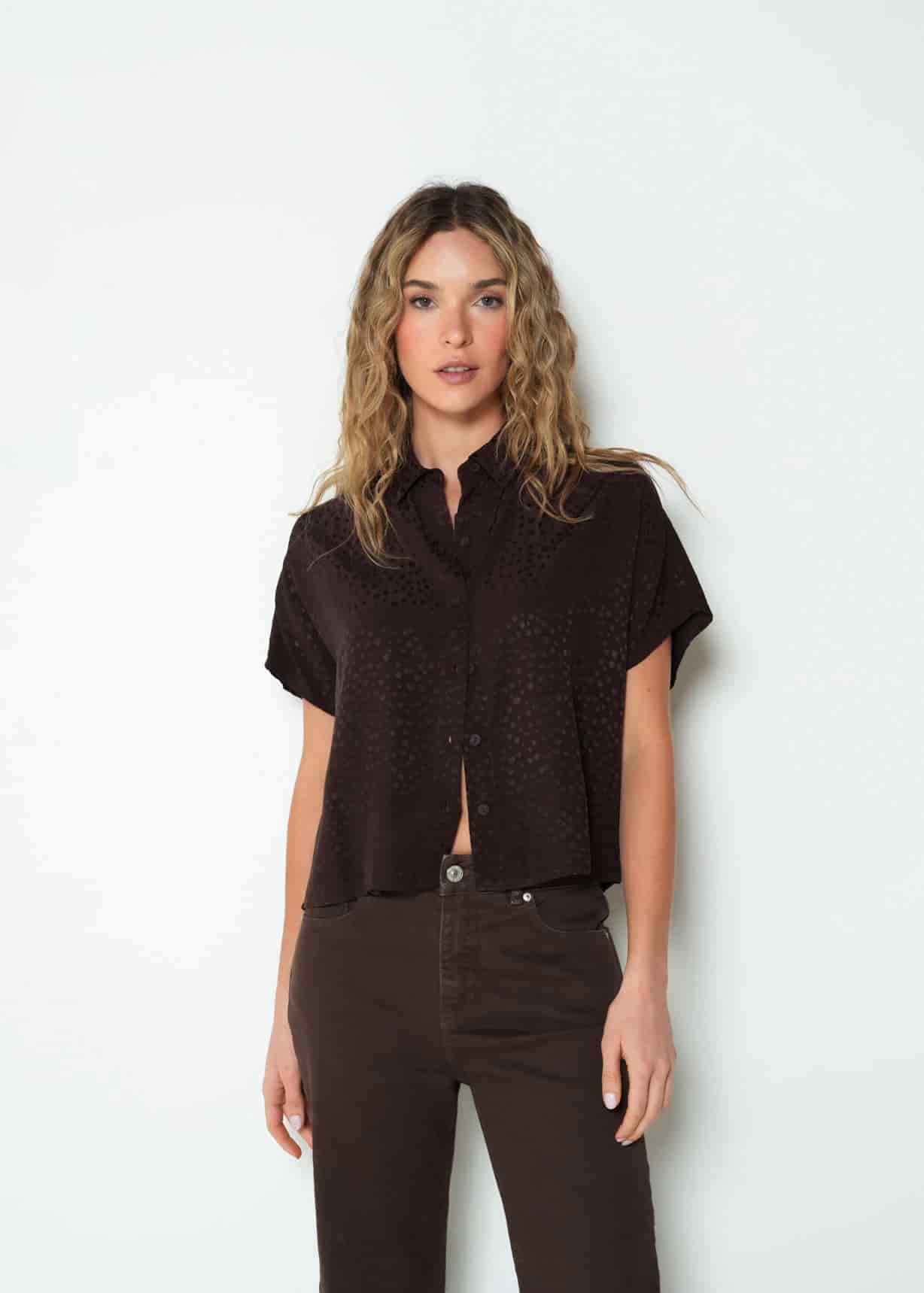 Camisa manga corta puntos - miniatura 1