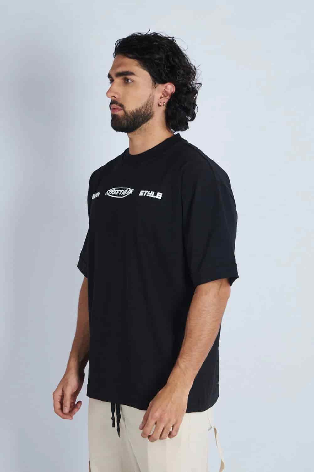 Camiseta oversize estampada Negro | DROP 03 | - miniatura 7