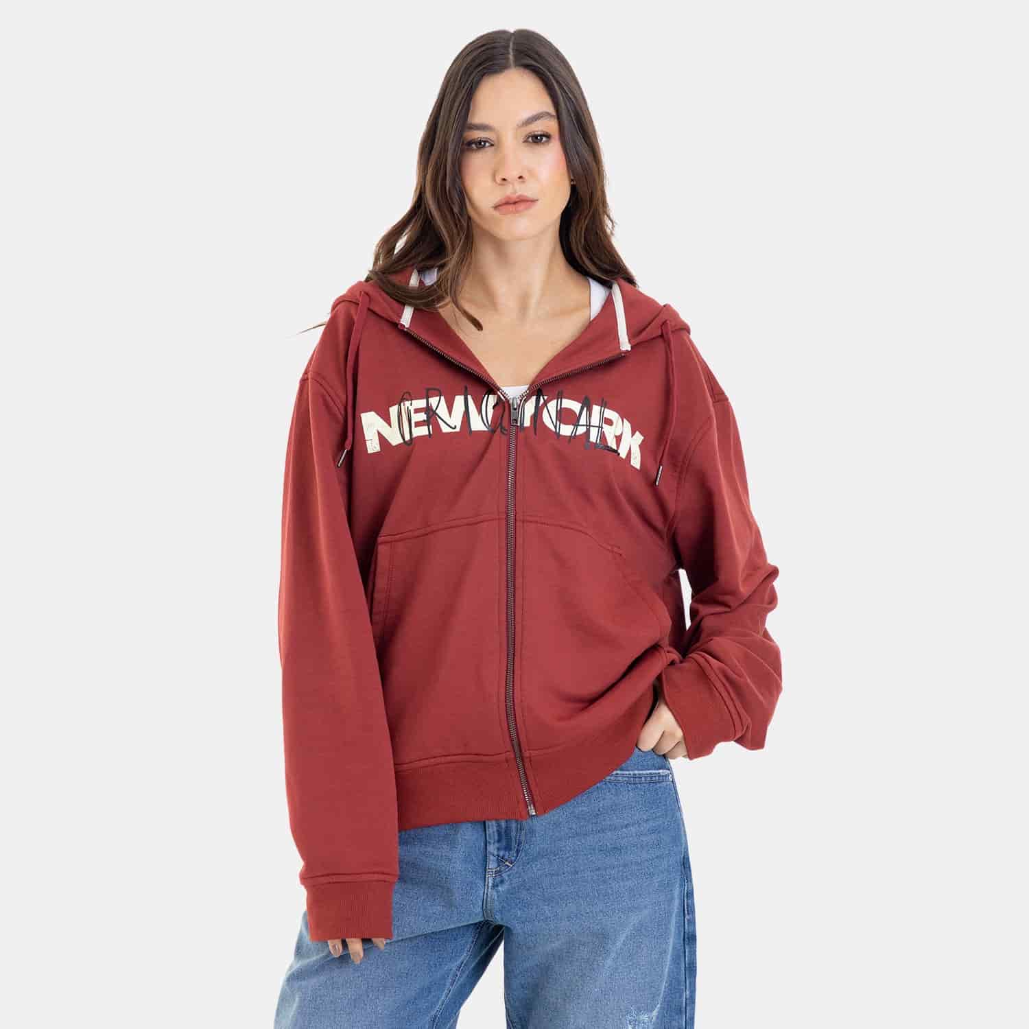 Zip Hoodie Regular Fit Red - miniatura 1